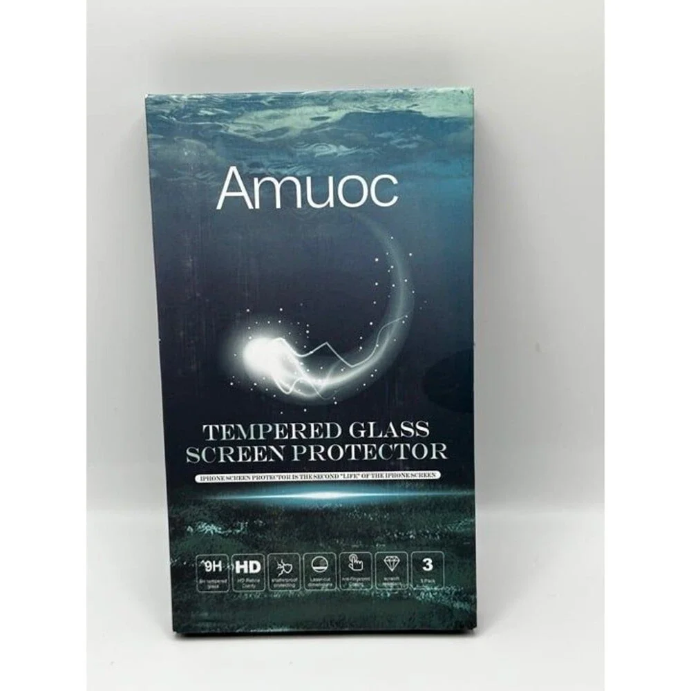 Amuoc Tempered Glass Screen Protector for iPhone 13 Pro